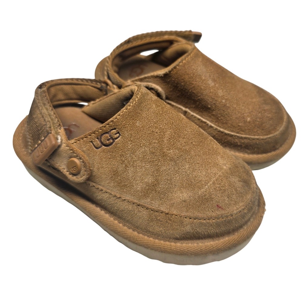 UGG GoldenGlow Toddler Sandals Chestnut Suede Strap Shoes 1159770T‎ Size 8